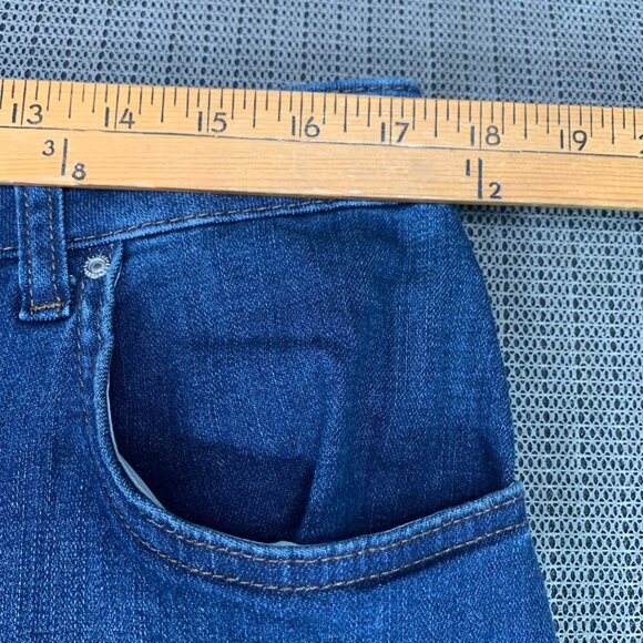 Lee Womens Size 18M Blue Relaxed Fit Denim Bermuda Shorts Mid Rise - Picture 5 of 10